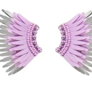 Mignonne Gavigan Purple and Silver Statement Earrings